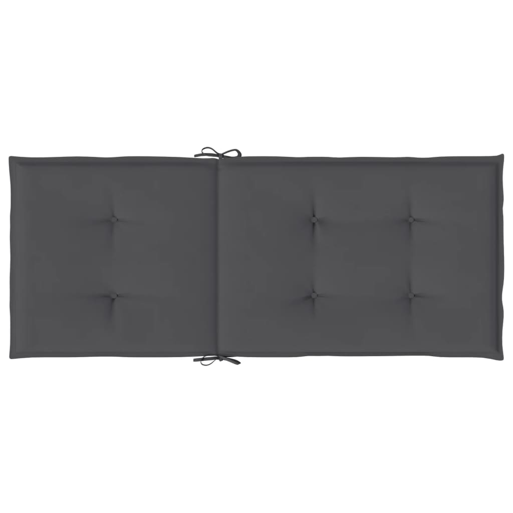 Tuinstoelkussens rugleuning 4 st 120x50x3 cm stof antraciet – afbeelding 7