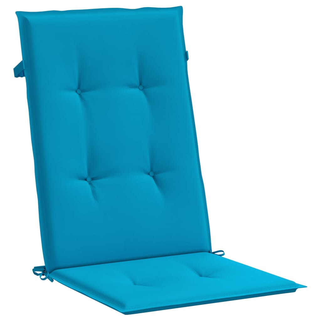 Tuinstoelkussens 4 st hoge rug 120x50x3 cm stof blauw – afbeelding 5
