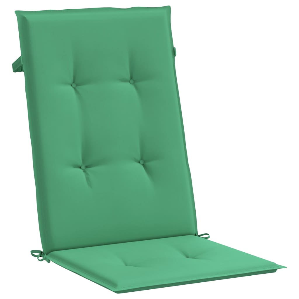 Tuinstoelkussens 4 st hoge rug 120x50x3 cm stof groen – afbeelding 5