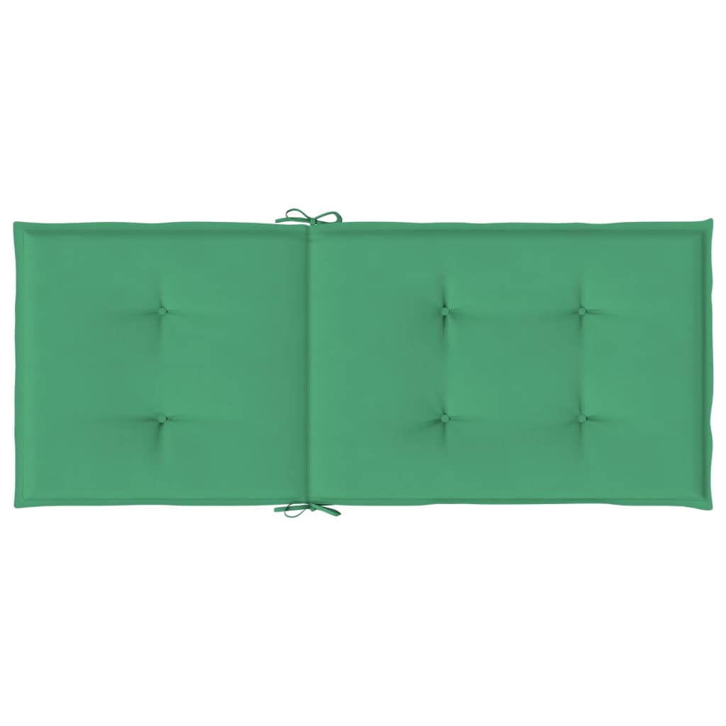 Tuinstoelkussens 4 st hoge rug 120x50x3 cm stof groen – afbeelding 7