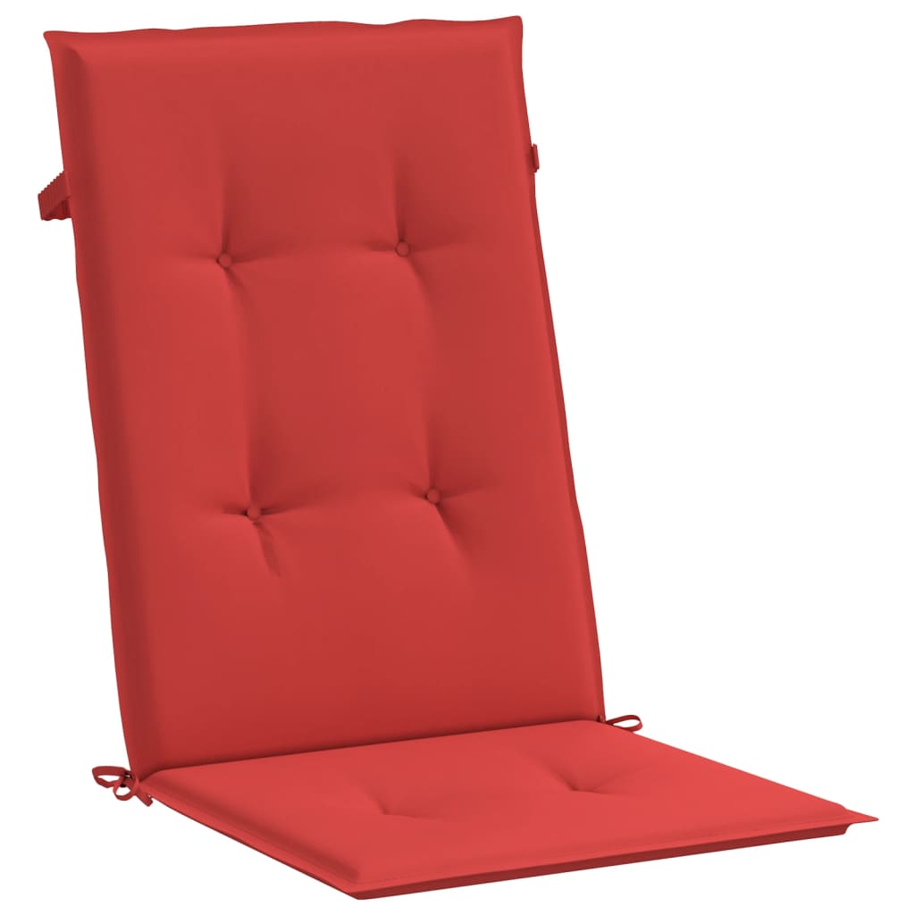 Tuinstoelkussens 4 st hoge rug 120x50x3 cm stof rood – afbeelding 5