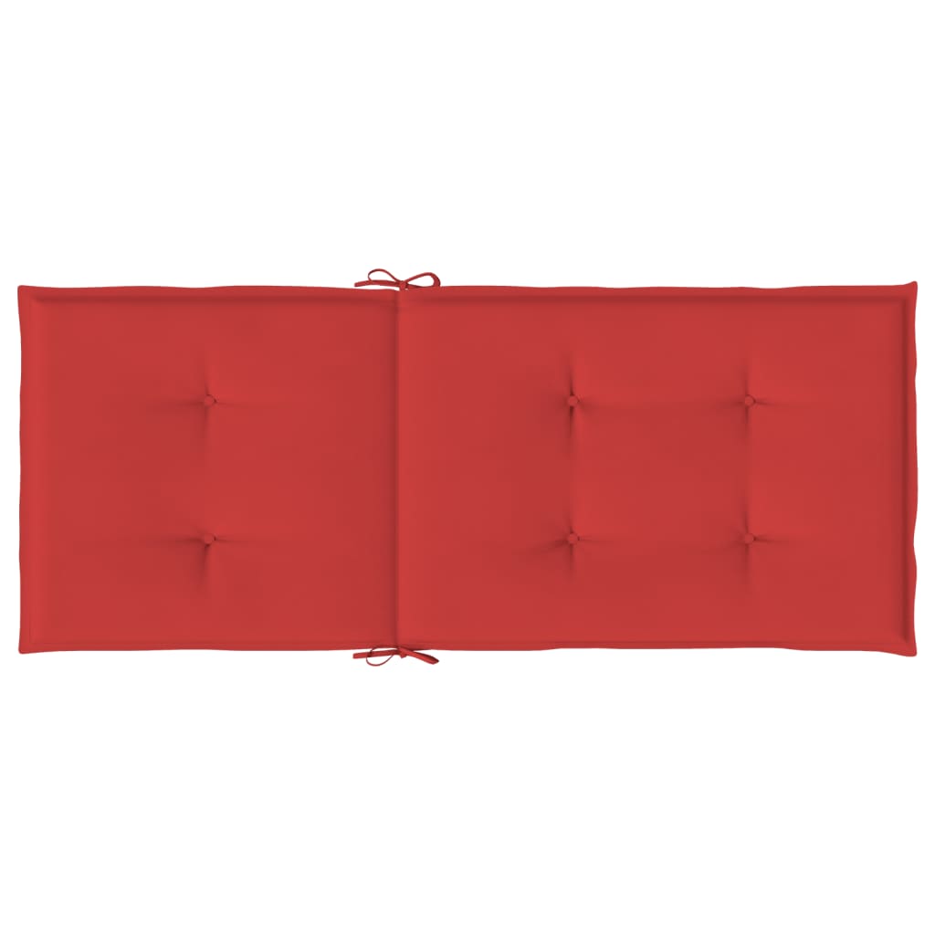 Tuinstoelkussens 4 st hoge rug 120x50x3 cm stof rood – afbeelding 7