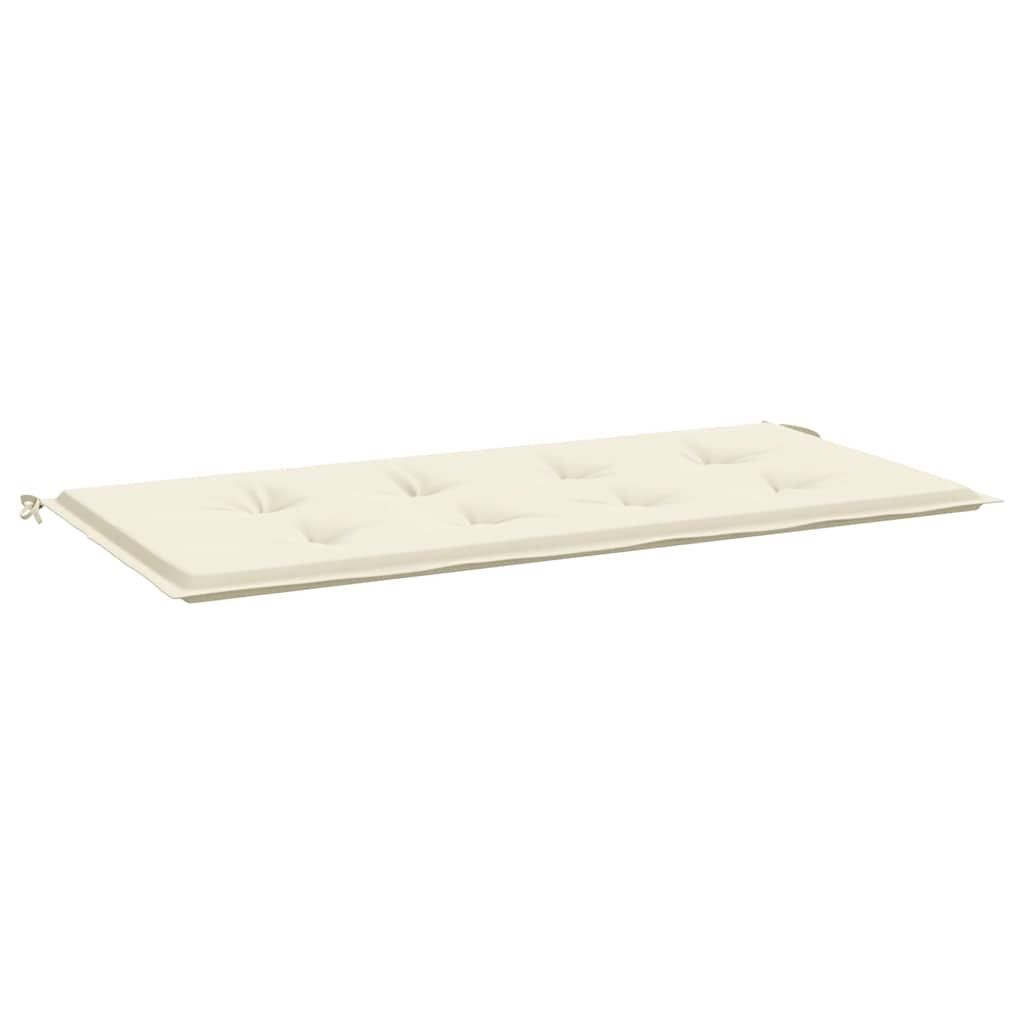 Tuinbankkussen 120x50x3 cm oxford stof crèmekleurig – afbeelding 2