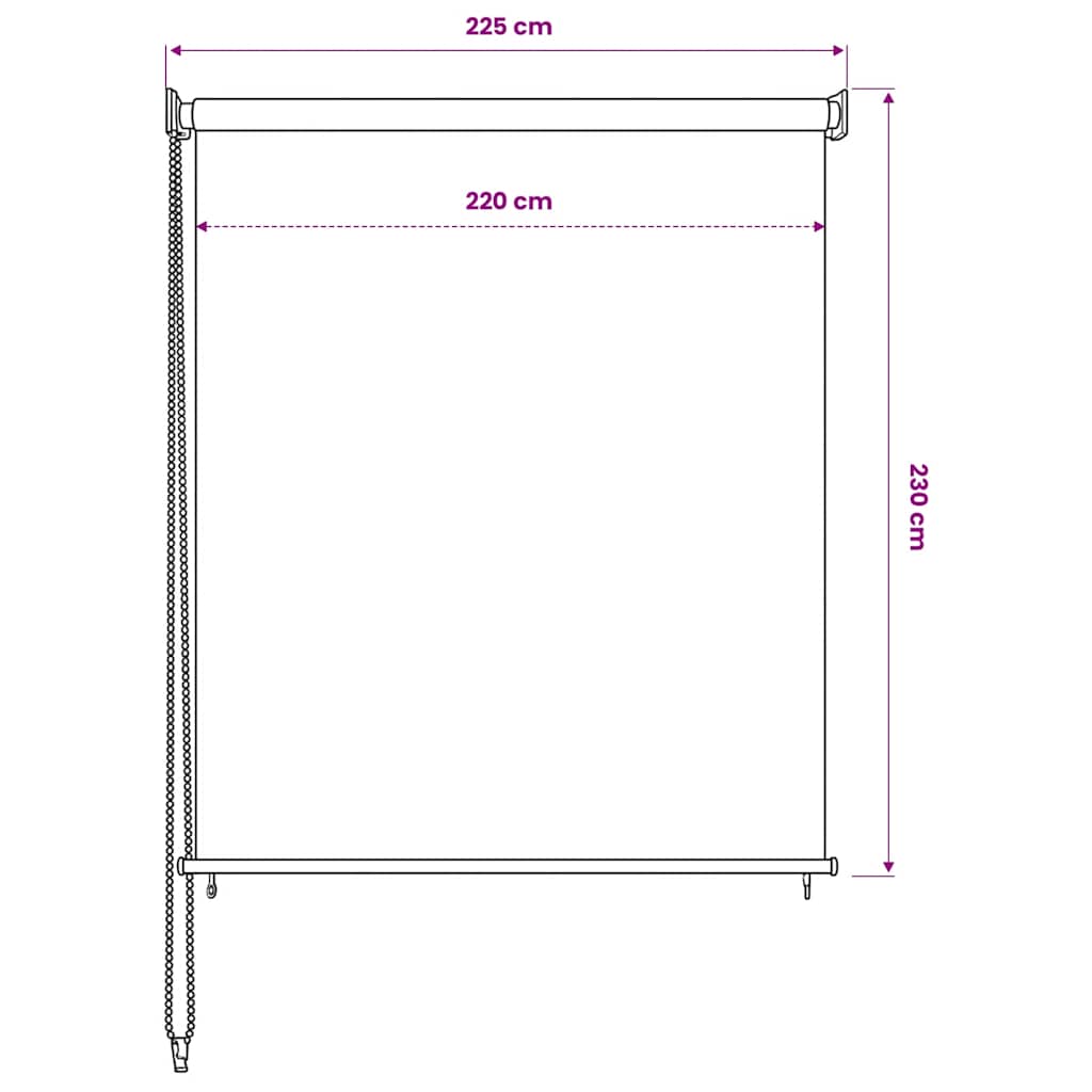 Rolgordijn voor buiten 220x230 cm antraciet – afbeelding 6