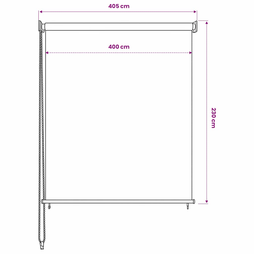 Rolgordijn voor buiten 400x230 cm antraciet – afbeelding 6