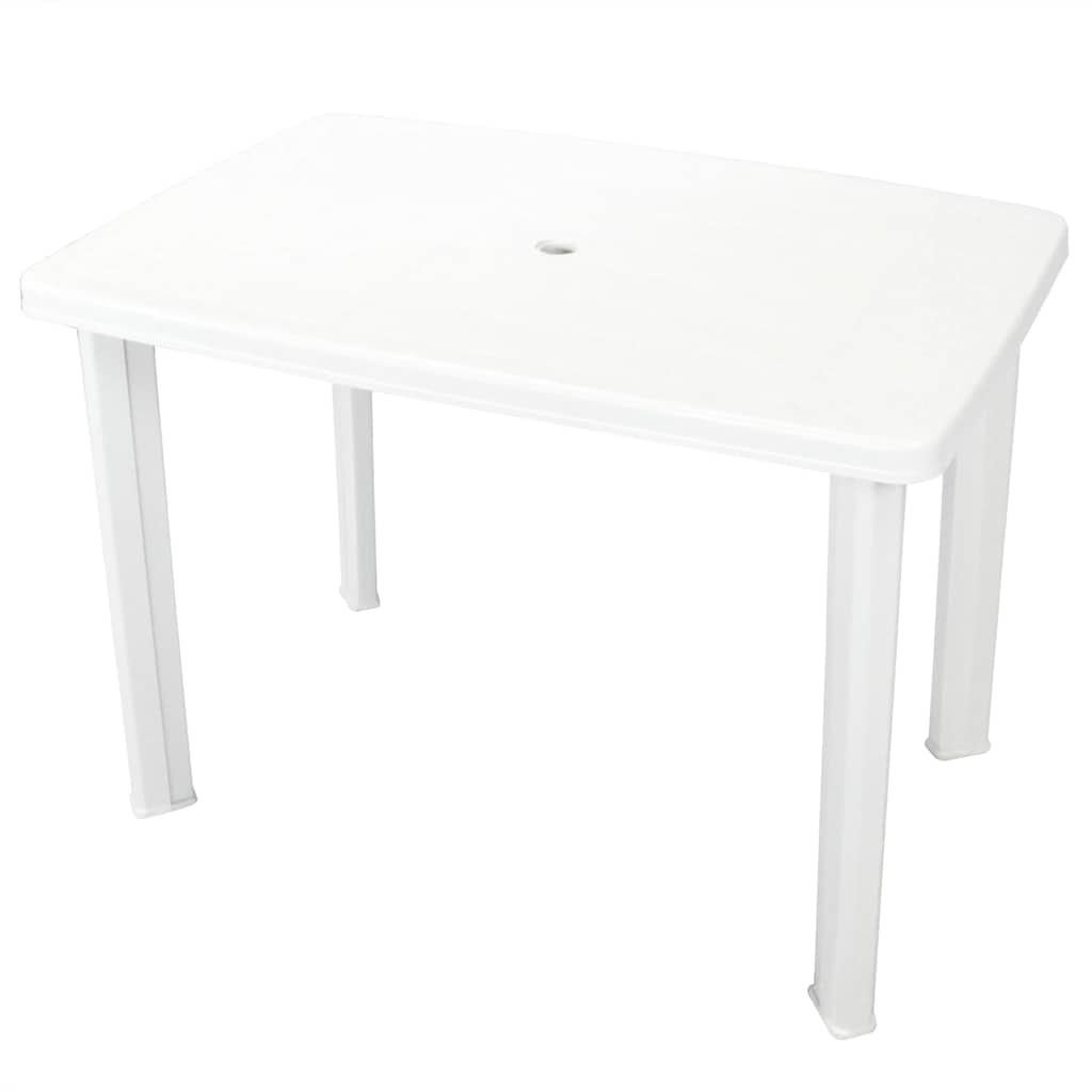 Tuintafel 101x68x72 cm kunststof wit