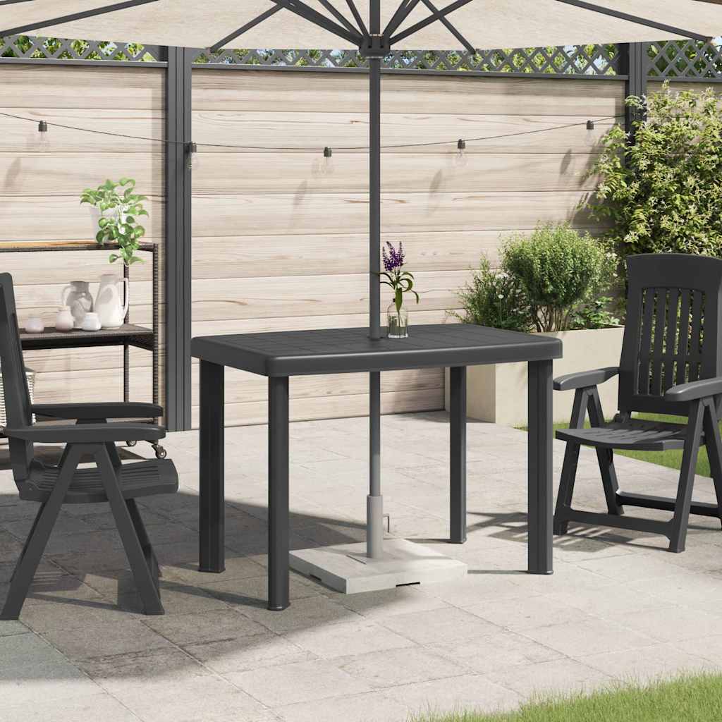 Tuintafel 101x68x72 cm kunststof antraciet