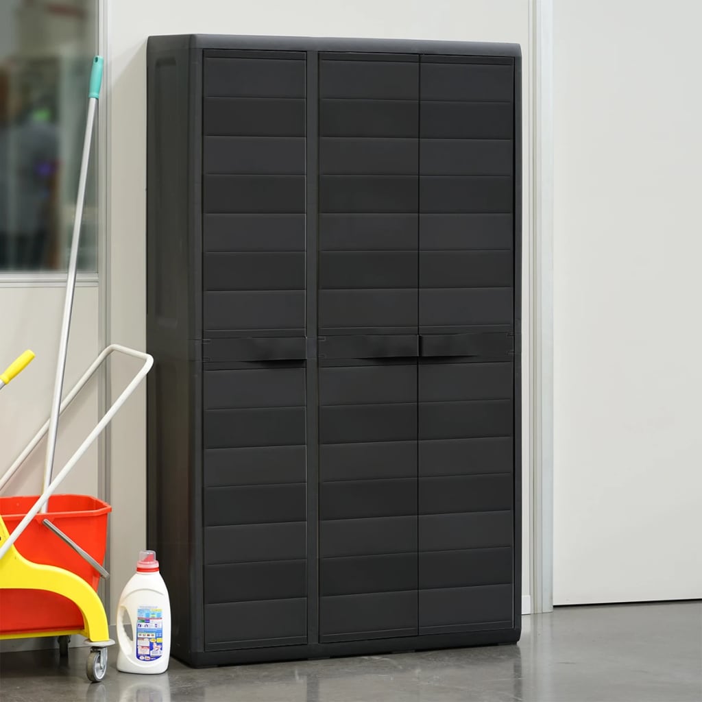 Tuinkast met 4 schappen zwart – afbeelding 3