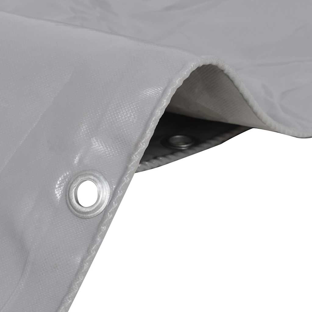Dekzeil 650 g/m² 3x3 m grijs – afbeelding 2