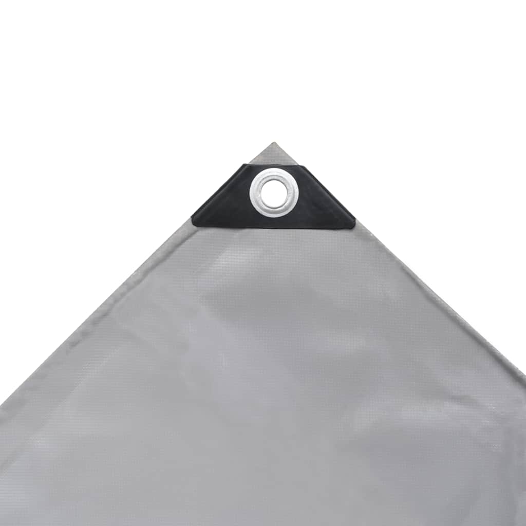 Dekzeil 650 g/m² 3x3 m grijs – afbeelding 3