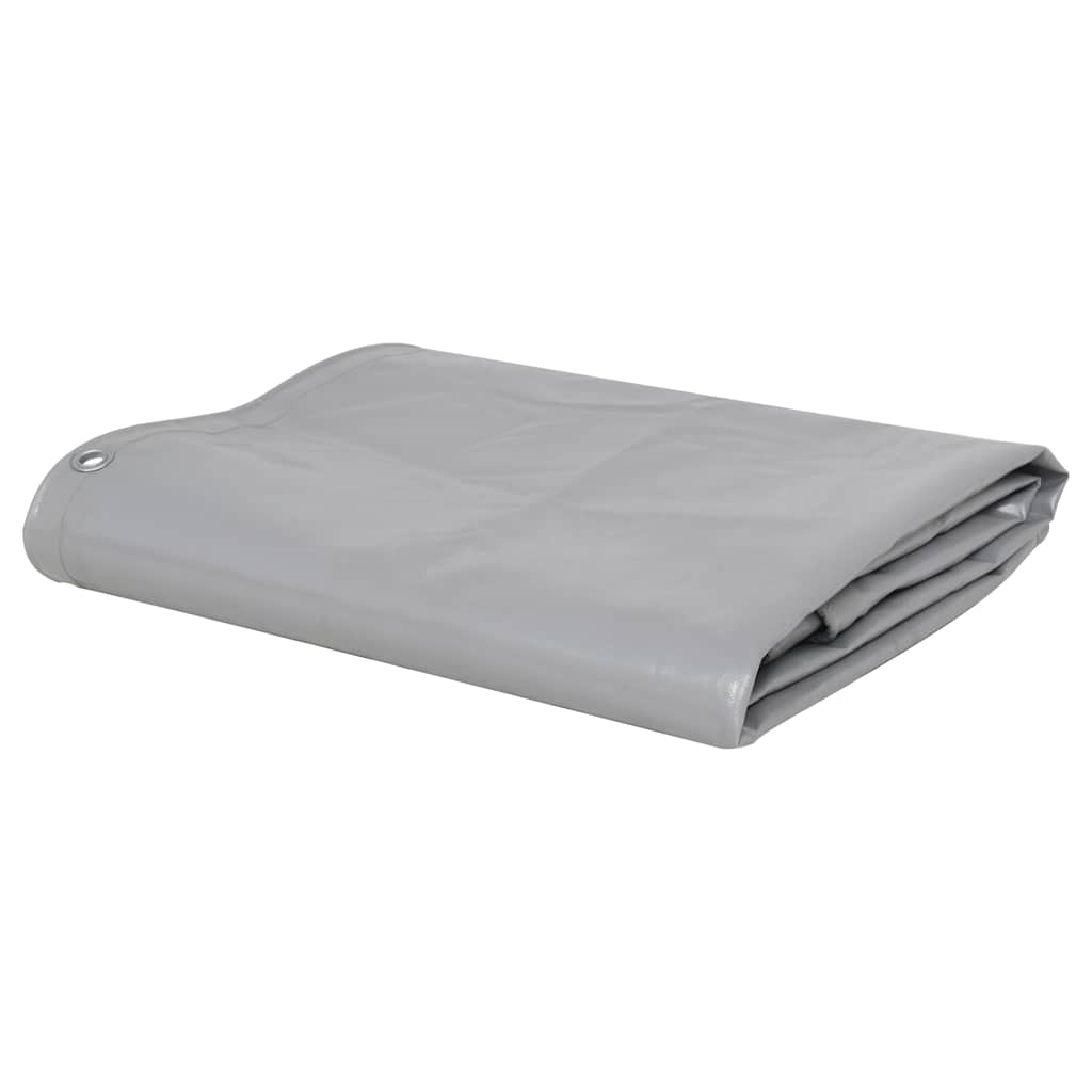 Dekzeil 650 g/m² 4x5 m grijs – afbeelding 1