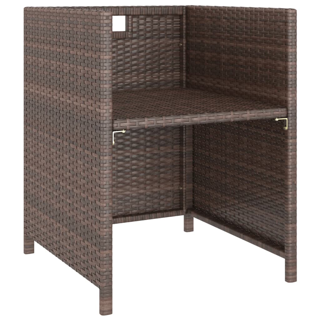 6-delige Tuinset met kussens poly rattan bruin – afbeelding 6