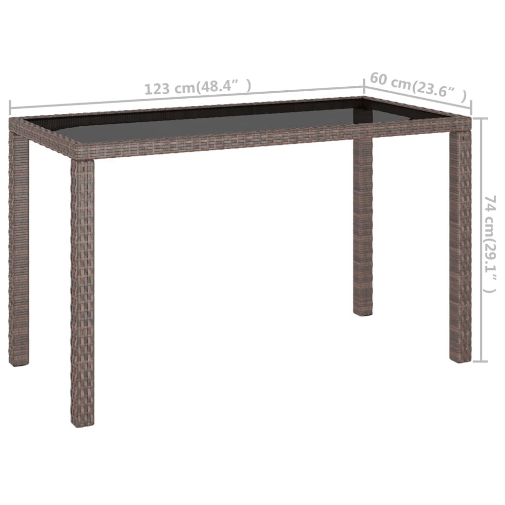 6-delige Tuinset met kussens poly rattan bruin – afbeelding 9