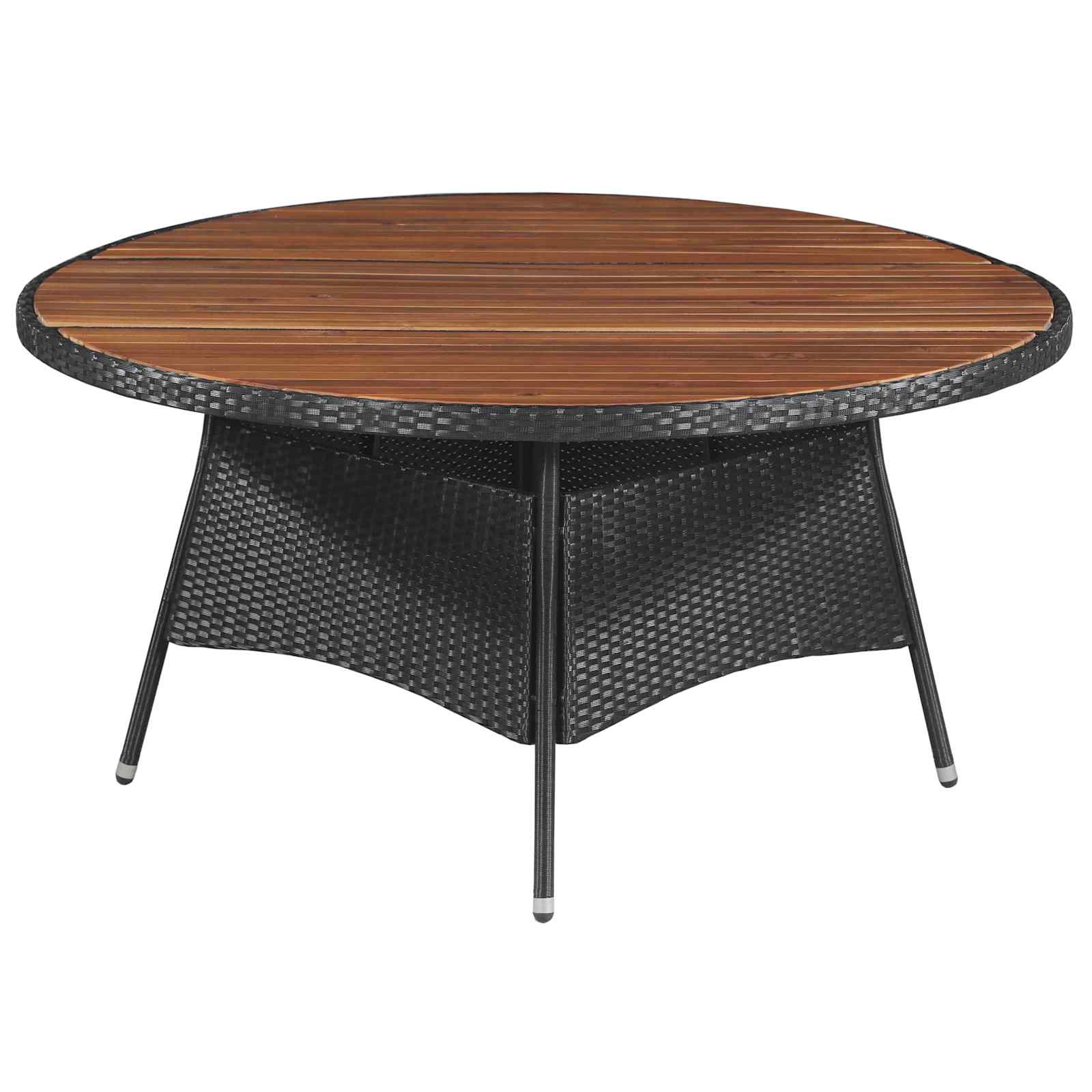 Meubelsets 9 pcs Zwart en Crème poly rattan – afbeelding 2