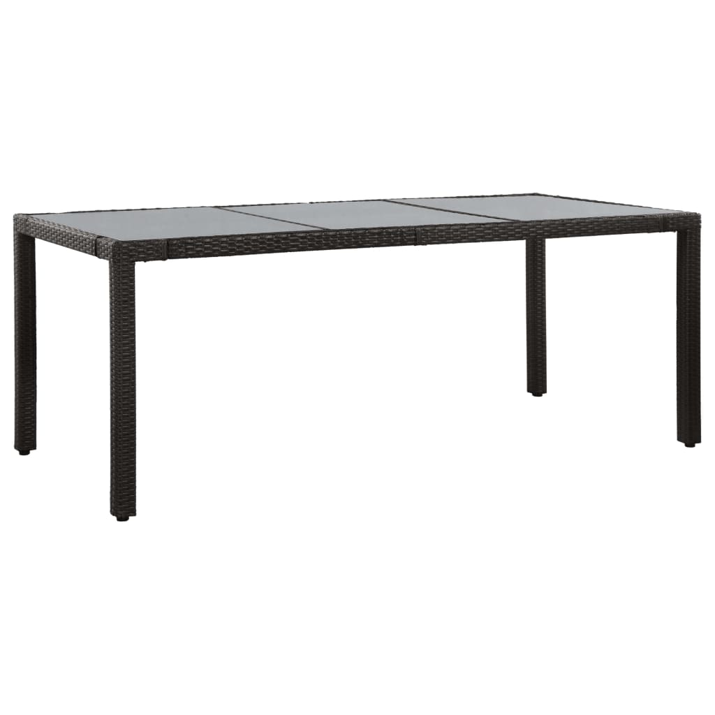 9-delige Tuinset poly rattan zwart – afbeelding 2