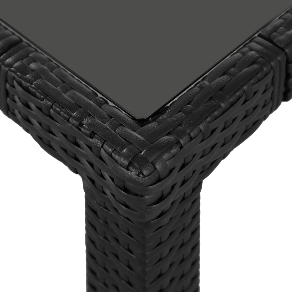 9-delige Tuinset poly rattan zwart – afbeelding 5