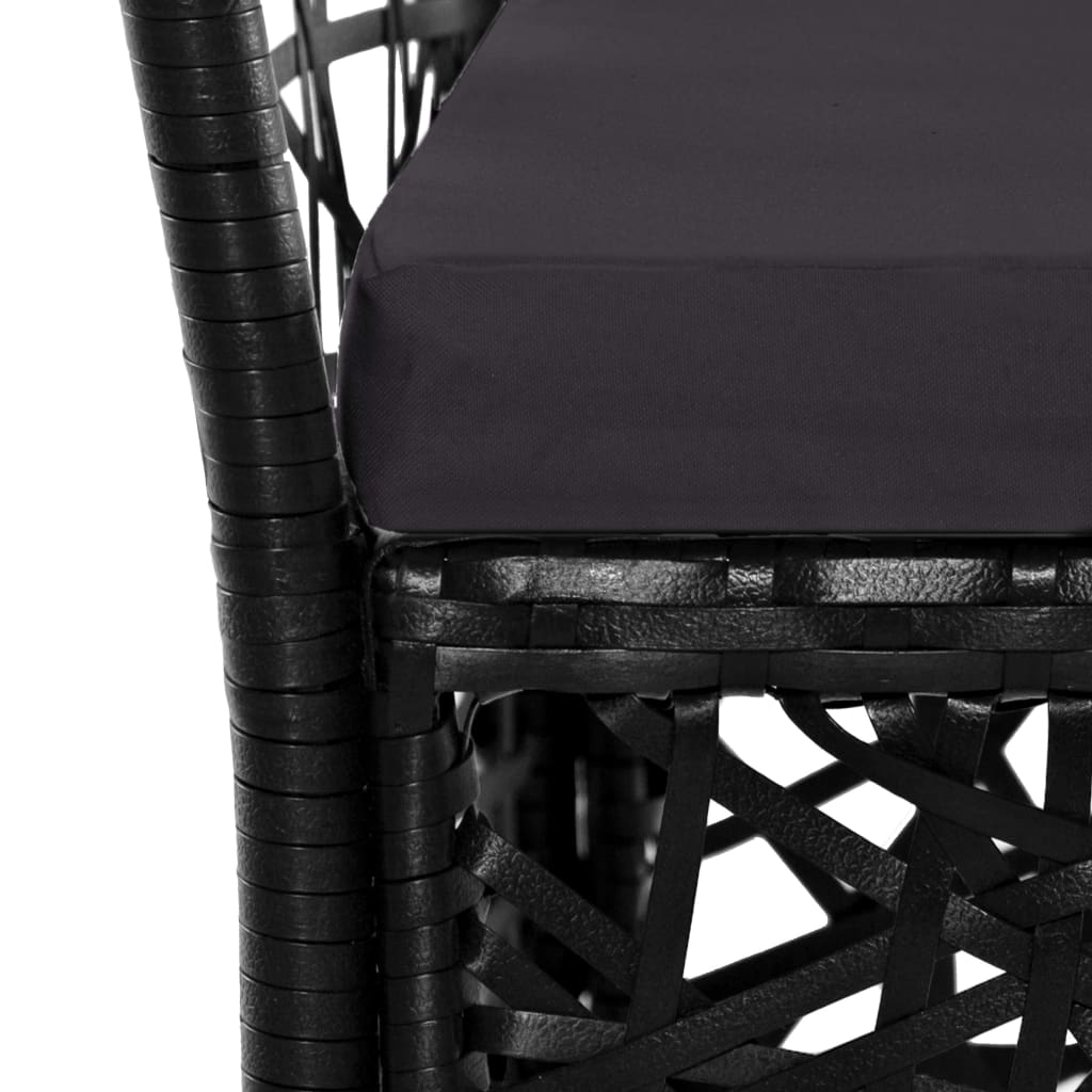 9-delige Tuinset poly rattan zwart – afbeelding 6