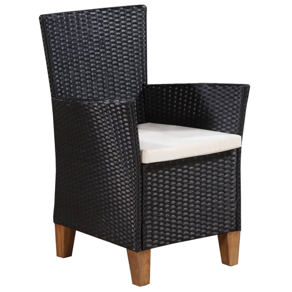 9-delige Tuinset poly rattan zwart en bruin – afbeelding 5