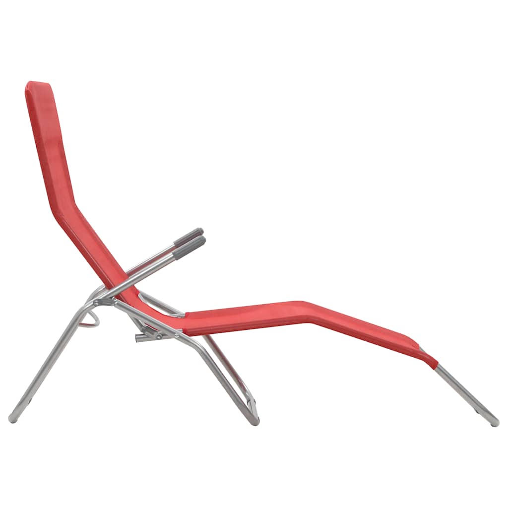 Ligbedden inklapbaar 2 st textileen rood – afbeelding 5