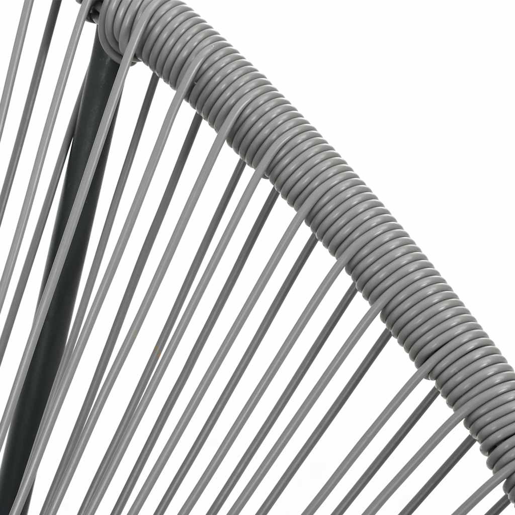 Tuinmaanstoel schommelend poly rattan grijs – afbeelding 6