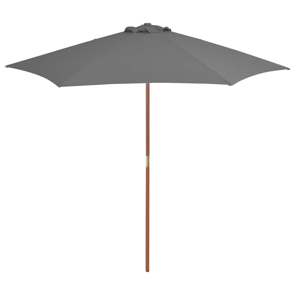 Parasol met houten paal 270 cm antraciet – afbeelding 1