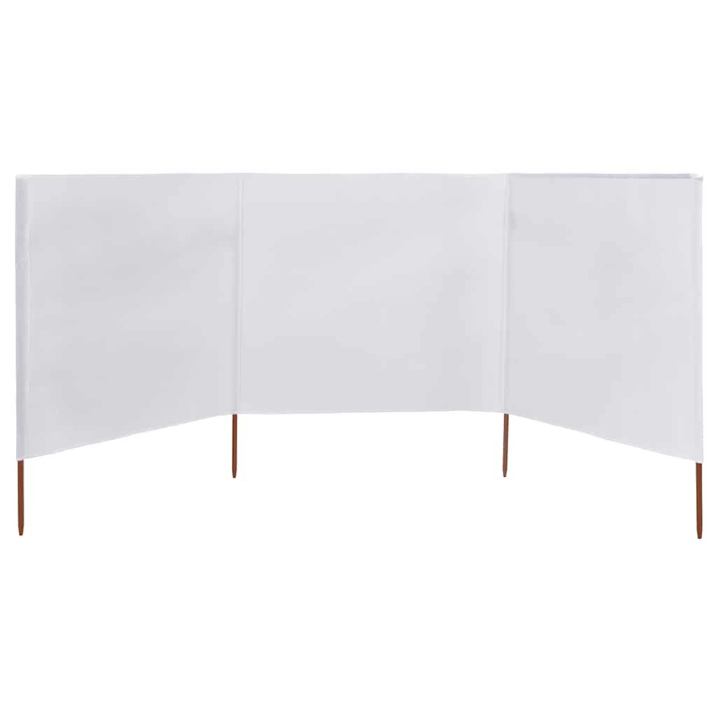 Windscherm 3-panelen 400x120 cm stof wit – afbeelding 2