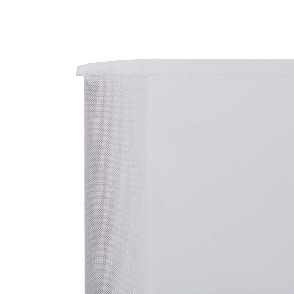 Windscherm 3-panelen 400x120 cm stof wit – afbeelding 4