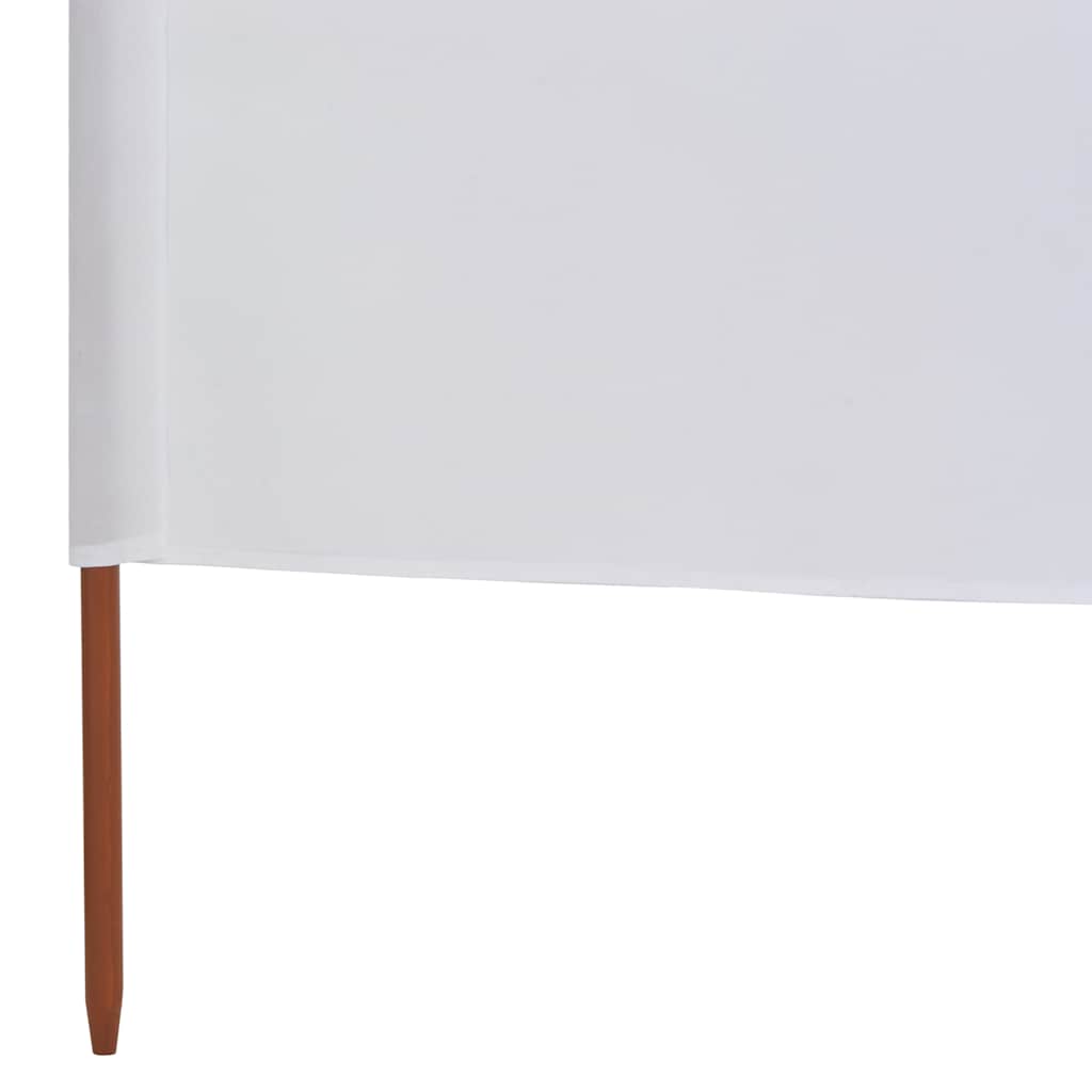 Windscherm 3-panelen 400x120 cm stof wit – afbeelding 5