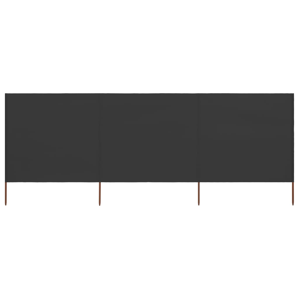 Windscherm 3-panelen 400x120 cm stof antraciet – afbeelding 3