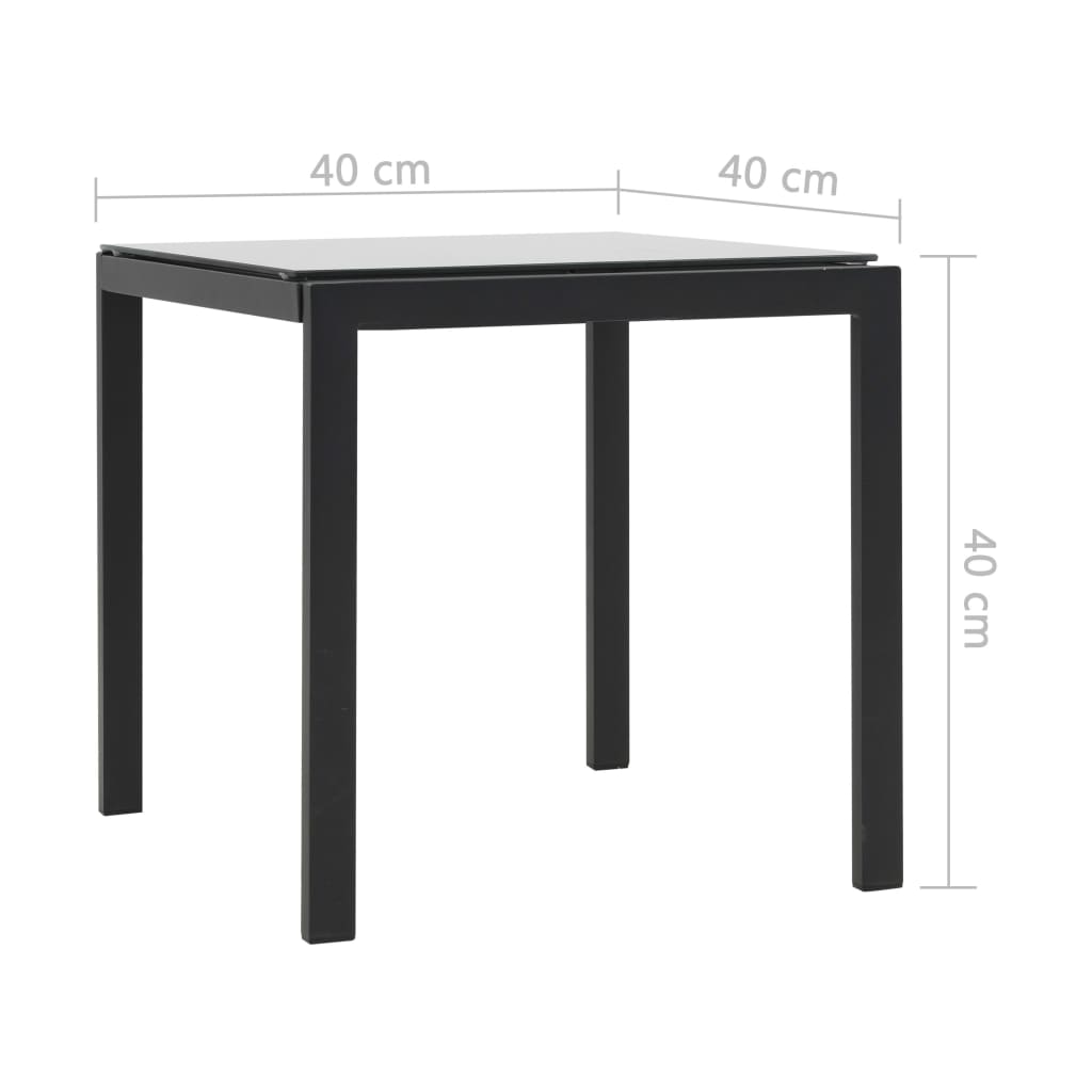 Ligbedden 2 st met tafel poly rattan en textileen zwart – afbeelding 10