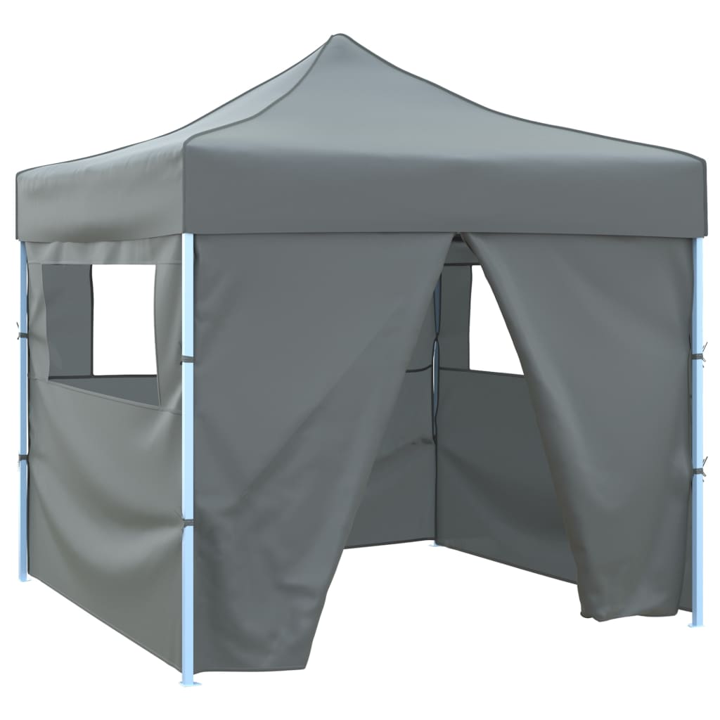 Vouwtent pop-up met 4 zijwanden 3x3 m antraciet – afbeelding 1