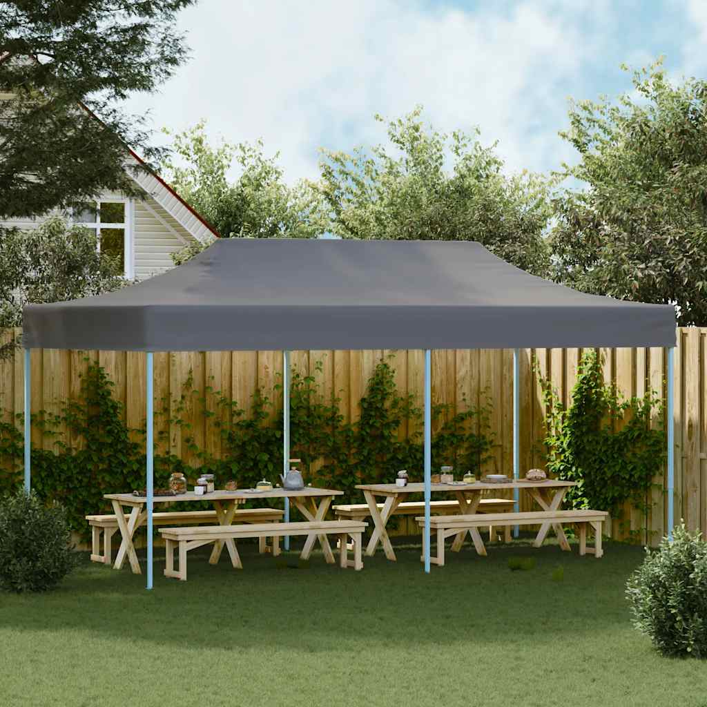 Partytent pop-up inklapbaar 3x6 m antraciet