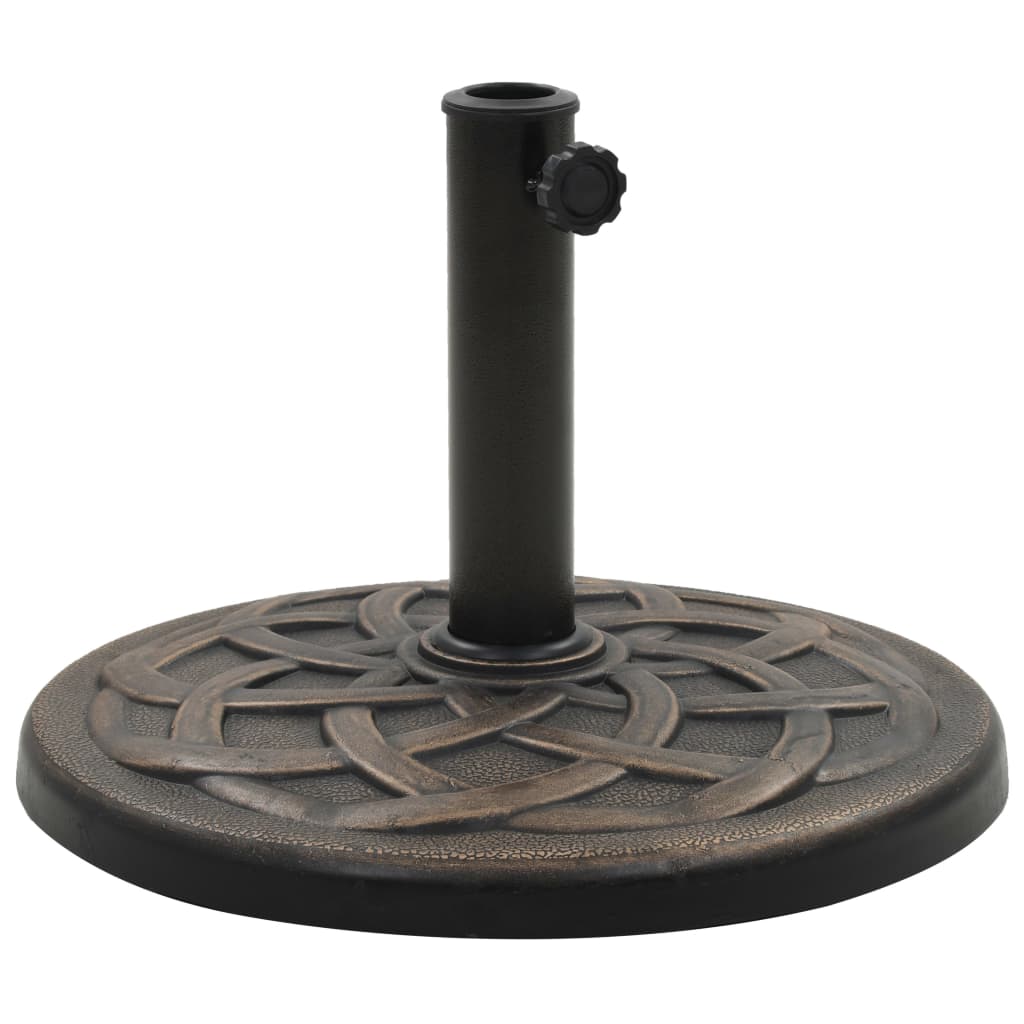 Parasolvoet rond 11 kg polyresin bronskleurig