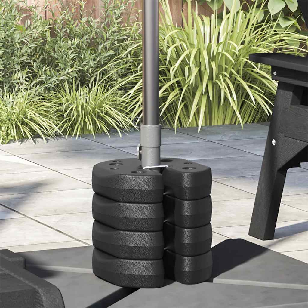 Prieelgewichten 4 st 220x50 mm beton zwart – afbeelding 1