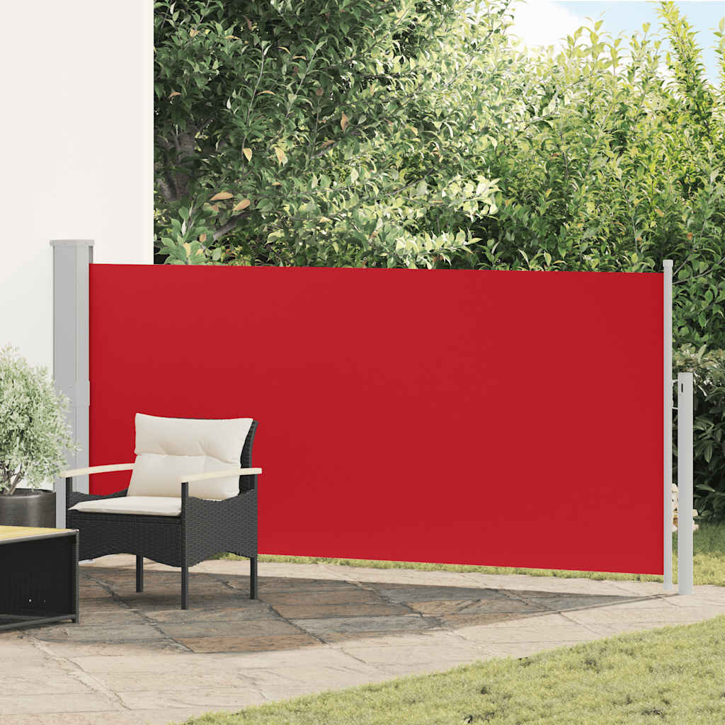 Windscherm uittrekbaar 140x300 cm rood – afbeelding 1