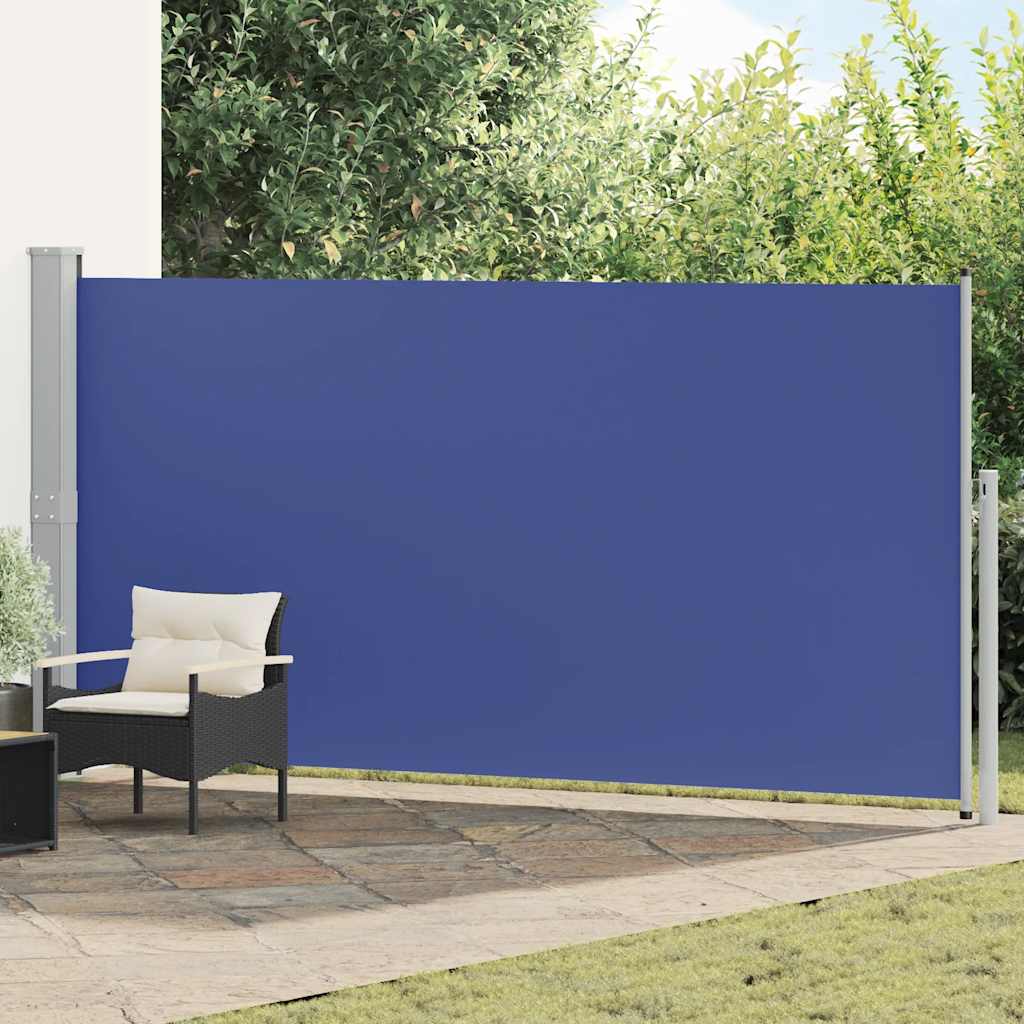 Windscherm uittrekbaar 160x500 cm blauw – afbeelding 1