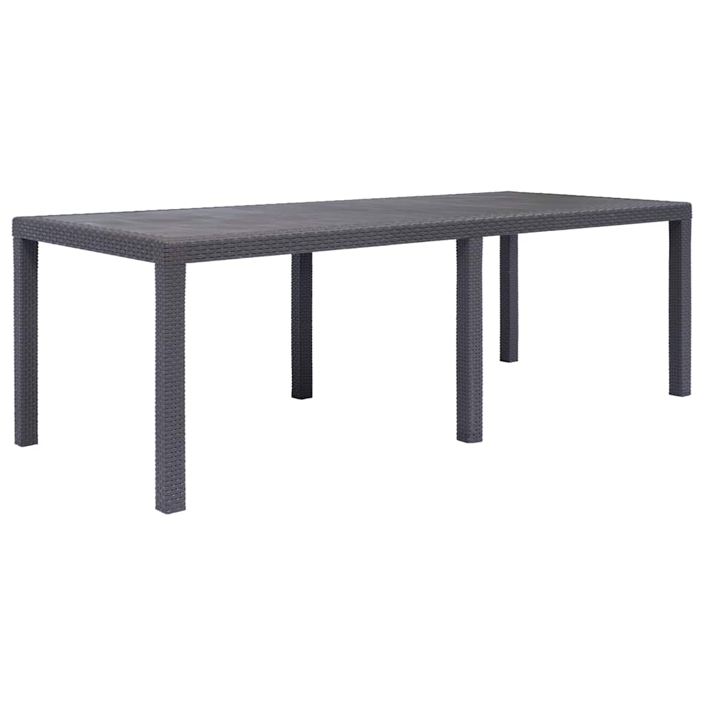 Tuintafel 220x90x72 cm rattan-look kunststof bruin – afbeelding 1