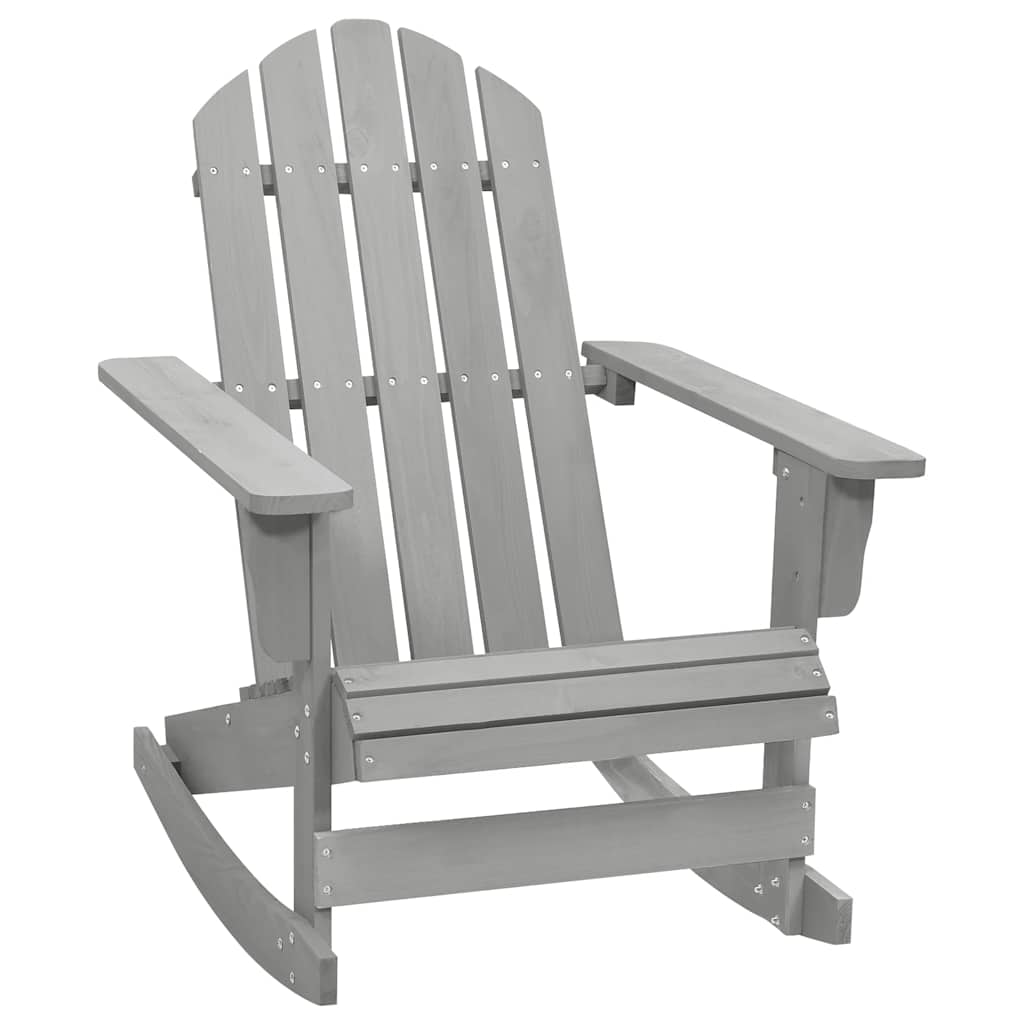 Tuinschommelstoel hout grijs