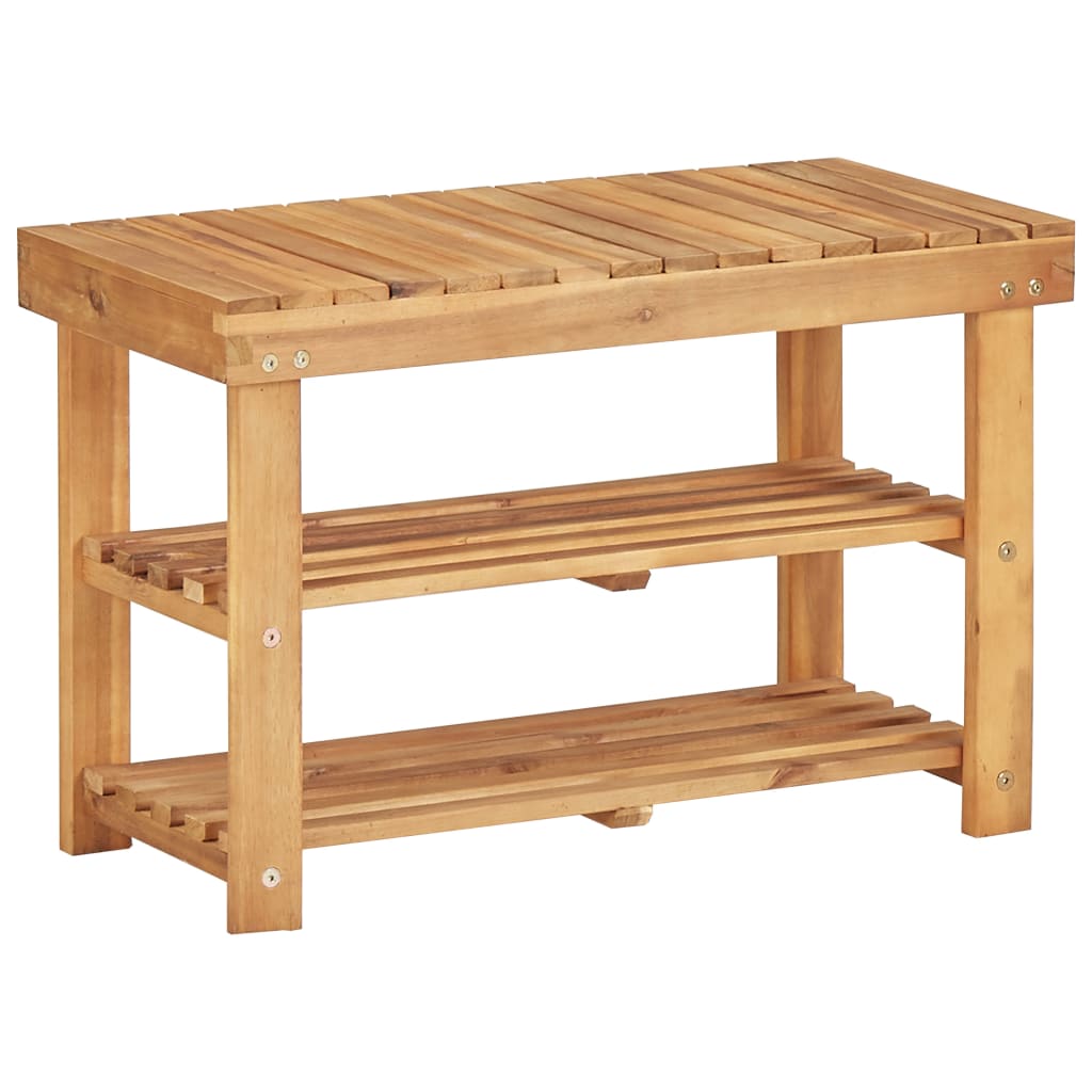 Schoenenrek 70x32x46 cm massief acaciahout – afbeelding 1