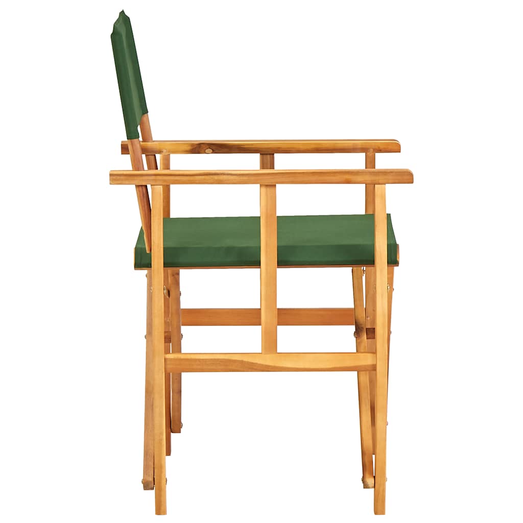 Regisseursstoel massief acaciahout groen – afbeelding 3