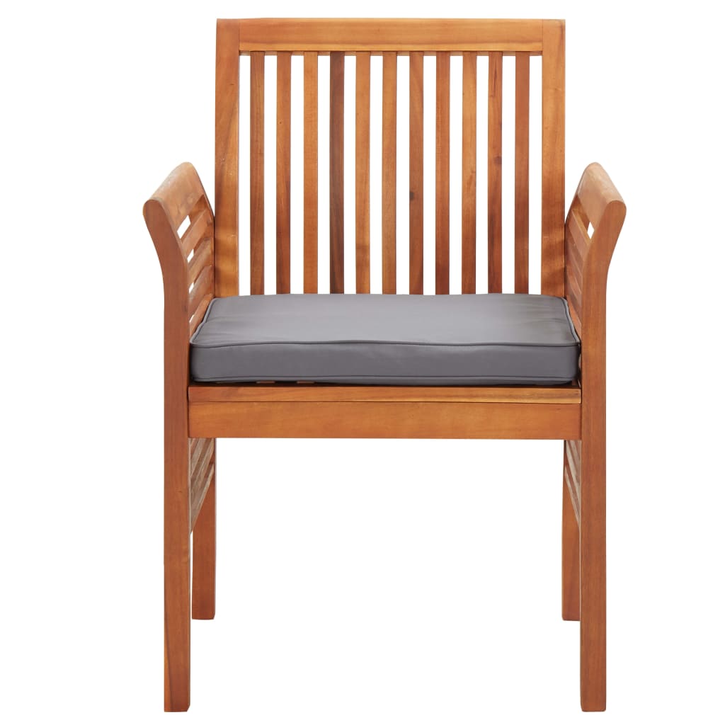 Tuinstoel met kussen massief acaciahout – afbeelding 2