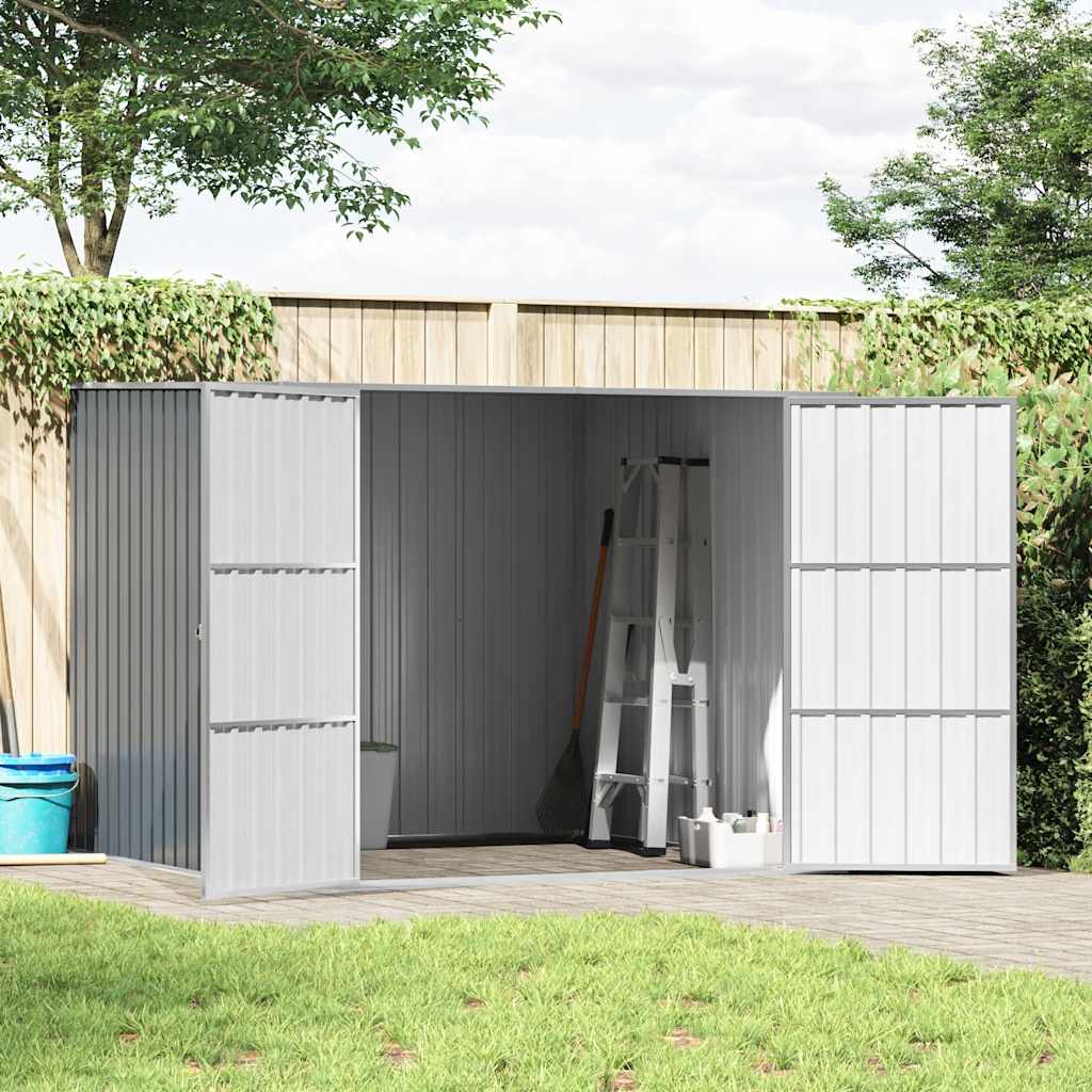 Tuinschuur 195x198x159 cm gegalvaniseerd staal grijs – afbeelding 3