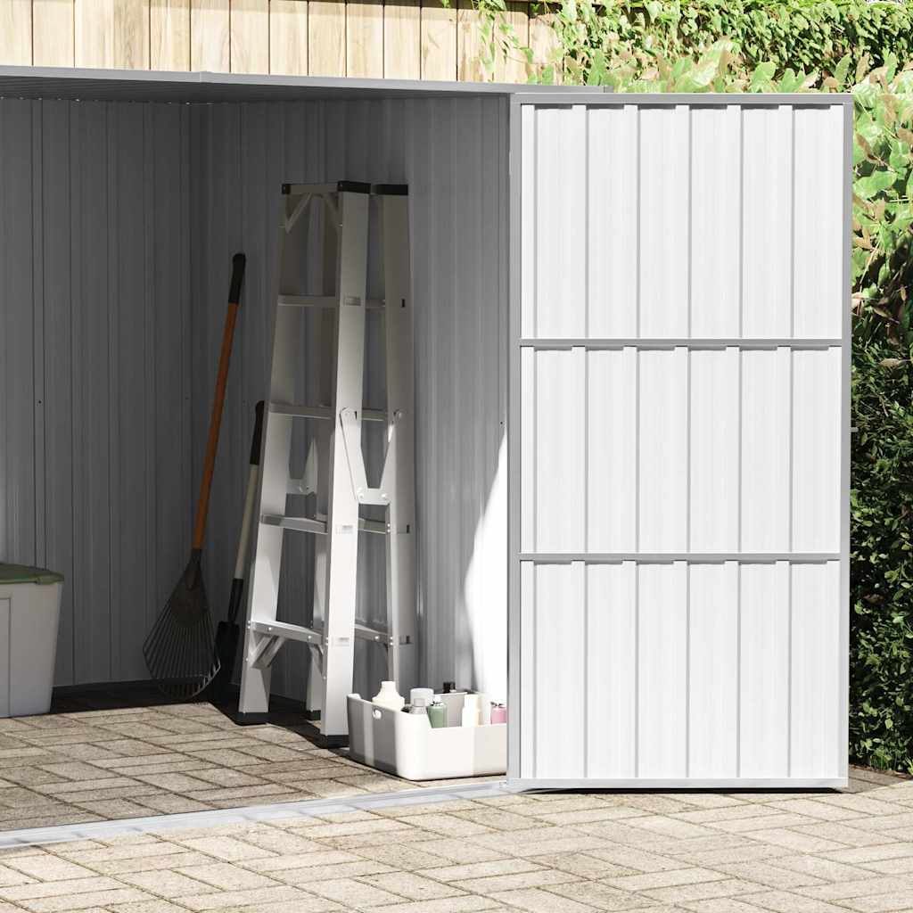 Tuinschuur 195x198x159 cm gegalvaniseerd staal grijs – afbeelding 4
