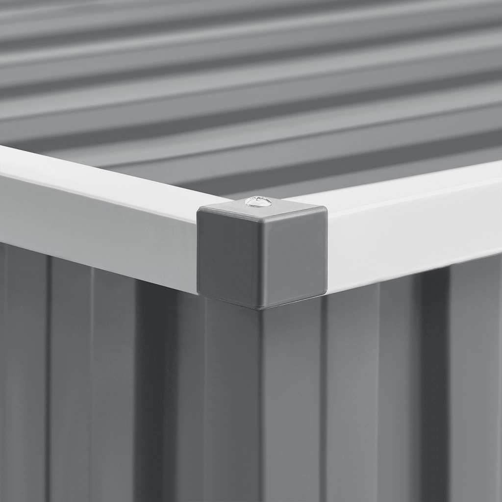Tuinschuur 195x198x159 cm gegalvaniseerd staal grijs – afbeelding 9