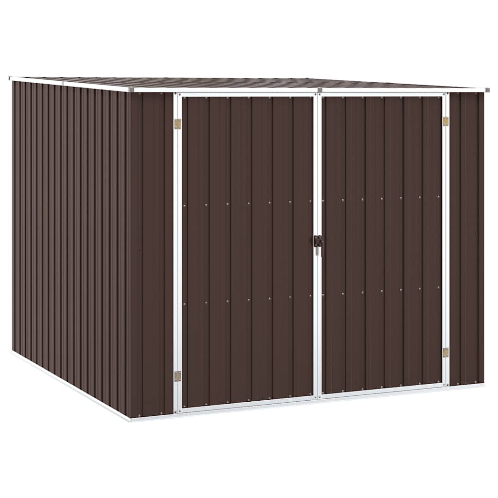Tuinschuur 195x198x159 cm gegalvaniseerd staal bruin – afbeelding 2