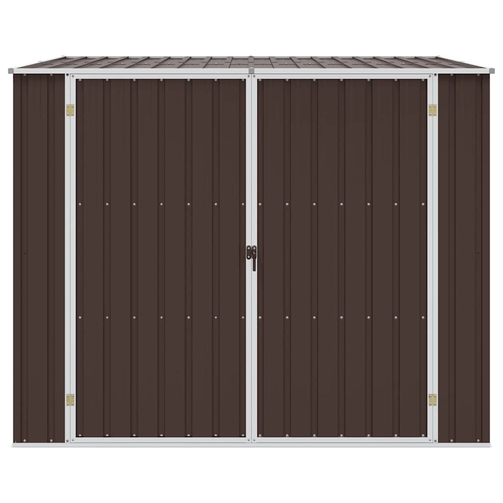 Tuinschuur 195x198x159 cm gegalvaniseerd staal bruin – afbeelding 5