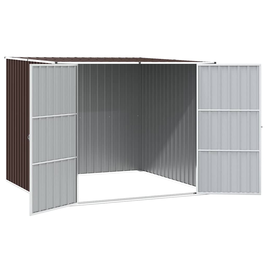 Tuinschuur 195x198x159 cm gegalvaniseerd staal bruin – afbeelding 6