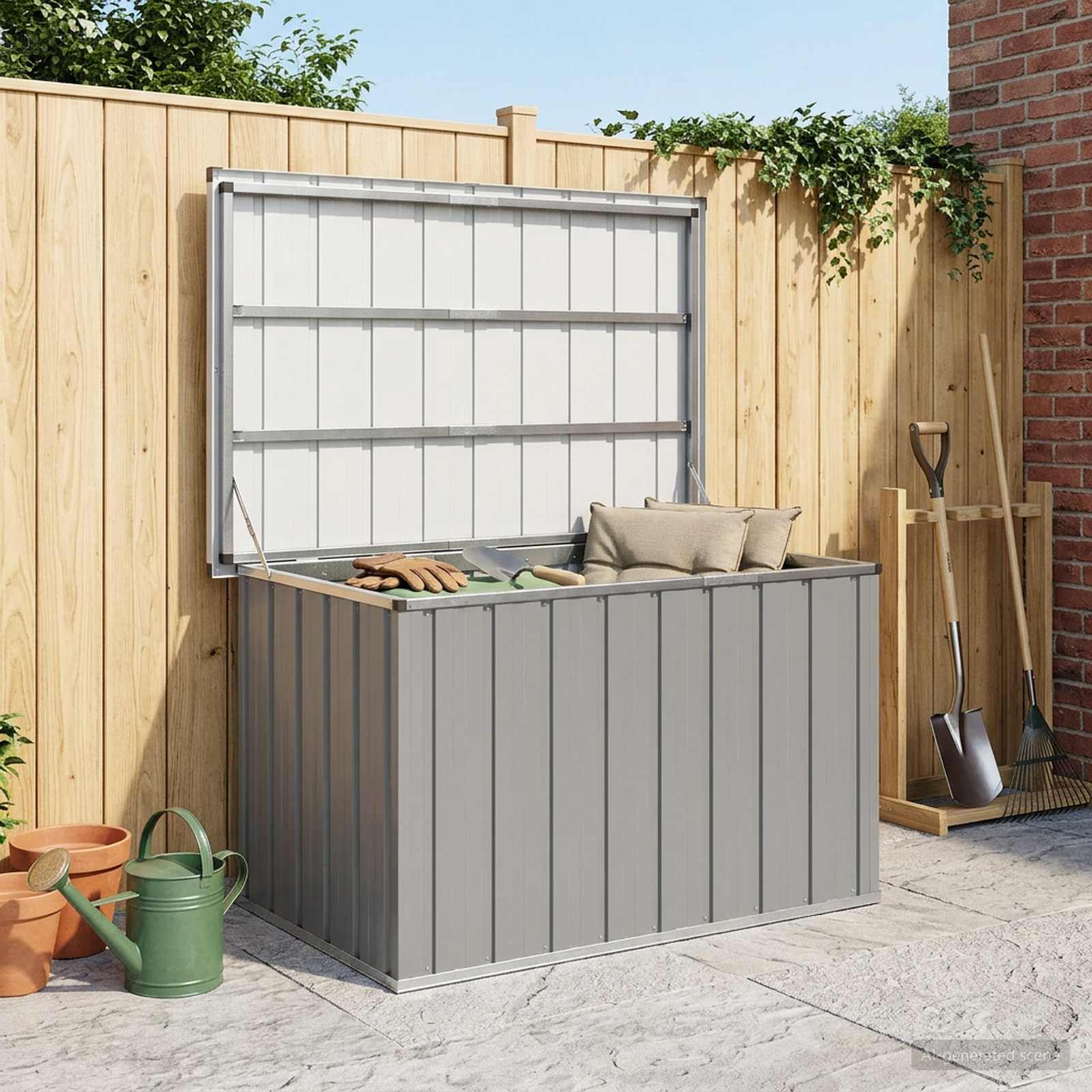 Tuinbox 109x67x65 cm grijs – afbeelding 1