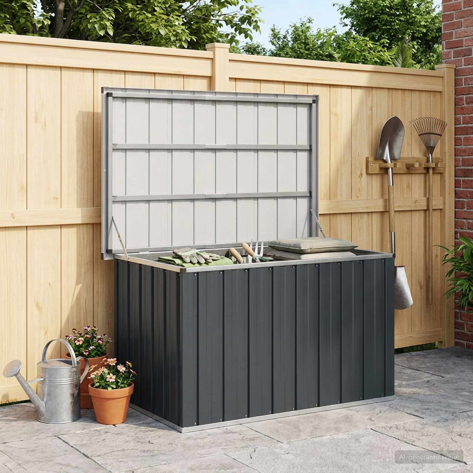 Tuinbox 109x67x65 cm antraciet