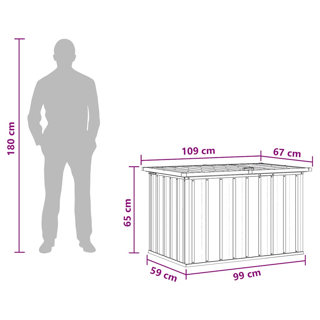 Tuinbox Bruin 109x67x65 cm – afbeelding 12
